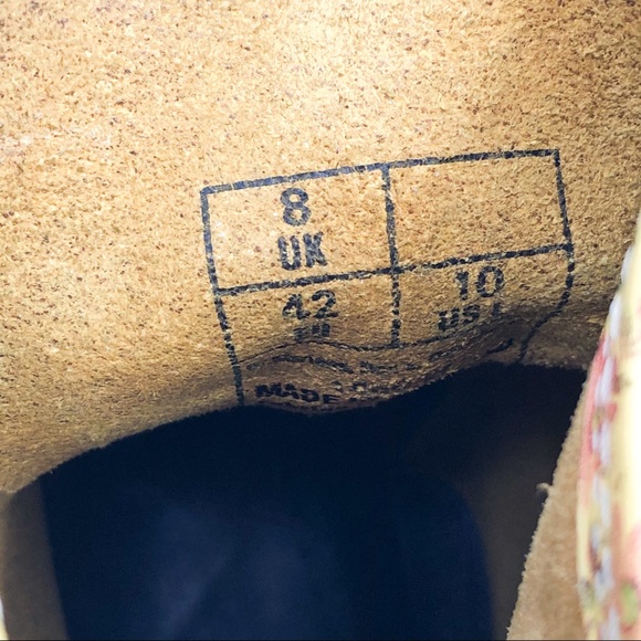 RARE Dr. Martens 1460 W 8 Eye Sun Yellow Flowers Floral Lace Up Combat Boots 10 - Picture 5 of 7